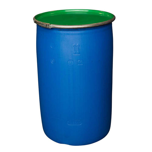 220 Litre Plastic Shipping Barrel With Metal Lid